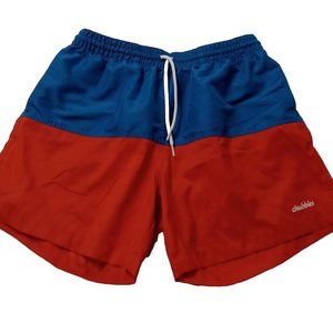Chubbies Men's Large Swim Red Blue Made in USA Polyester Trunks Shorts Beach